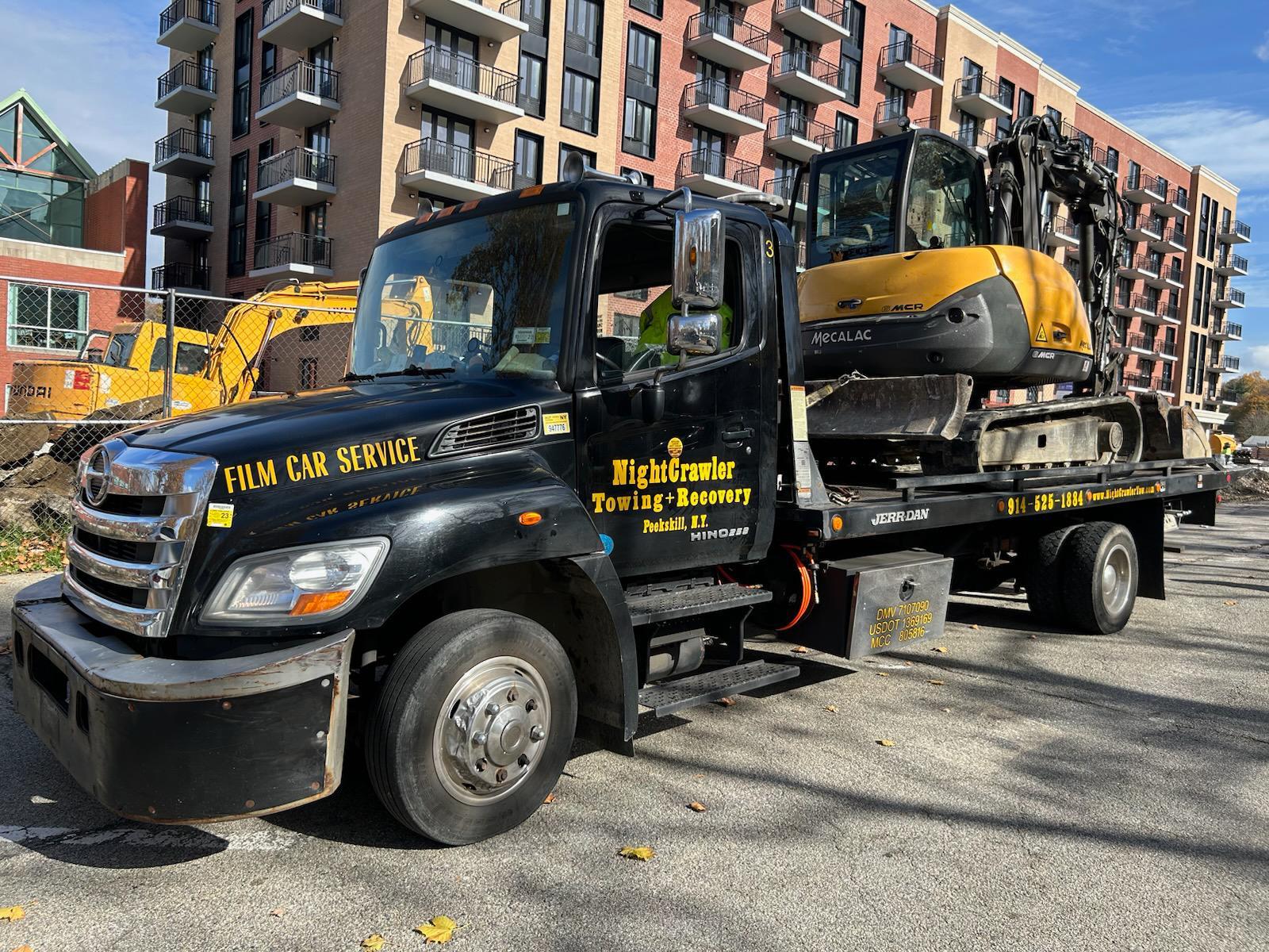 NightCrawler Towing flatbed hauling heavy equipment in Peekskill, NY